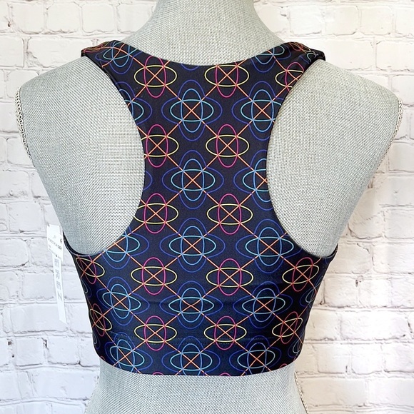 TEREZ Hi Shine Multicolor Sound Shapes Racerback Sports Bra - Picture 4 of 7